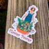 flower garden girl sticker