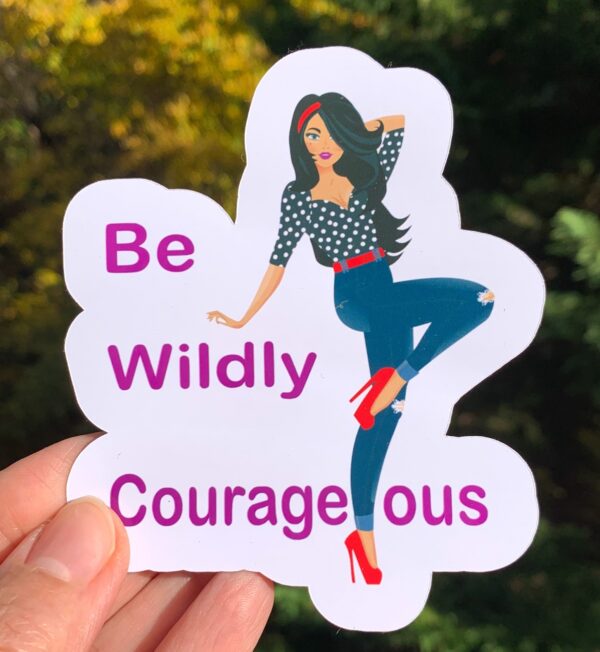 courageous girl sticker