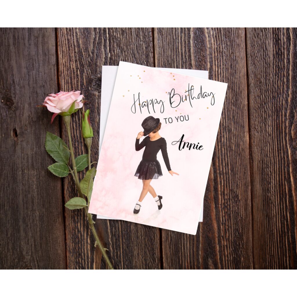 tap dancer birthday card