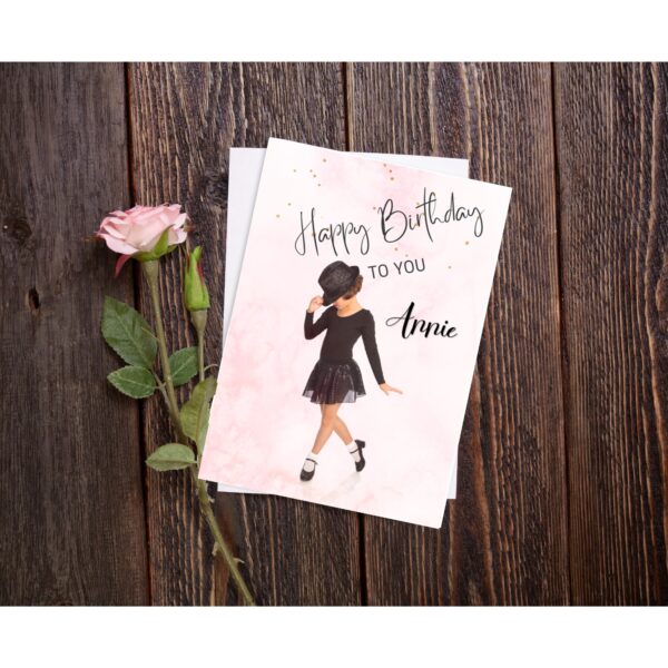 tap dancer birthday card